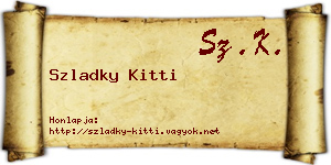 Szladky Kitti névjegykártya